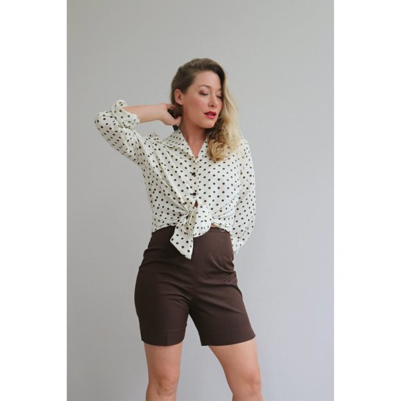 1960's Murr's Dark Shorts // Women's Size Double Extra Small to Extra Small - Picture 2 of 8